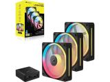 Corsair iCUE LINK LX120-R RGB 120mm PWM Reverse Fans 3x pack снимка №2