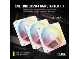 Corsair iCUE LINK LX120-R RGB PWM Reverse 3x pack White снимка №6