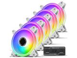 вентилатори комплект EZDIY-FAB Moonlight White RGB PWM 120mm - 5 Pack Охлаждане (охладител) EZDIY-FAB Moonlight White RGB PWM 120mm - 5 Pack