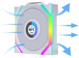 Lian-Li UNI FAN SL Wireless LCD ARGB PWM 120 mm White 3-pack снимка №3