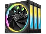 DeepCool Fan Pack 3-in-1 3x120mm FL12R Black Reverse ARGB снимка №1 DeepCool Fan Pack 3-in-1 3x120mm FL12R Black Reverse ARGB снимка №1