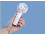 Conceptronic Mini Portable Fan USB-C to USB-A 3-Speed 8hr white снимка №4 Conceptronic Mini Portable Fan USB-C to USB-A 3-Speed 8hr white снимка №4