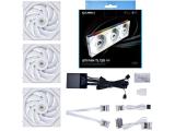 Описание и цена на вентилатори комплект Lian Li Uni Fan TL 120mm Wireless RGB White 3-pack