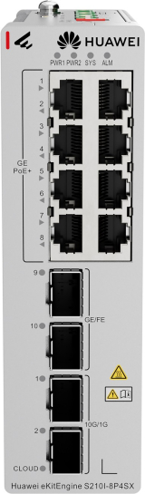 Huawei Комутатор Huawei S210I-8P4SX,8xGb POE+,2x10G SFP+,2x1G SFP,L2 индустриален NEW снимка №2