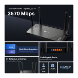 TP-Link Безжичен рутер TP-Link Archer BE220,BE3600,WiFi7,1x1 Gb.WAN port,4x1 Gb.LAN NEW снимка №4 TP-Link Безжичен рутер TP-Link Archer BE220,BE3600,WiFi7,1x1 Gb.WAN port,4x1 Gb.LAN NEW снимка №4