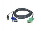 Описание и цена на KVM Aten KVM Switch cable (PC) 1.8m USB, 2L-5202U