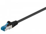 Описание и цена на лан кабел Wentronic CAT 6A patch cable, S/FTP (PiMF), black 0,25m