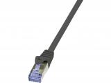 LogiLink PrimeLine CAT 6a - Patch cable - 1m - black - кабели и букси
