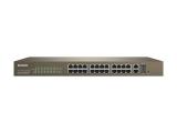 Описание и цена на 24 port Tenda TEF1226P-24-440W Switch 24x 10/100Mbs, 2x GE + 2x SFP