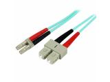 Описание и цена на оптичен кабел StarTech 2m Aqua LC/SC OM3 Patch Cable 
