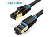 Описание и цена на лан кабел Vention Кабел LAN SFTP Cat.8 Patch Cable - 1M Black 40Gbps - IKABF