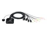 Описание и цена на KVM Aten CS22H 2-Port USB 4K HDMI Cable KVM Switch with Remote Port Selector