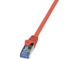 LogiLink PrimeLine CAT 6a patch cable 50 cm red  лан кабел кабели и букси RJ45 Цена и описание.