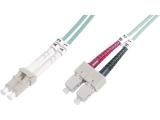 Описание и цена на оптичен кабел Digitus LC/SC OM3 patch cable - 2 m - aqua