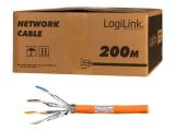 LogiLink Cat 7 Professional bulk cable - 200 m - orange снимка №2