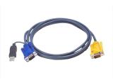 Описание и цена на KVM Aten 1.8M USB KVM Cable with 3 in 1 SPHD and built-in PS/2 to USB converter, 2L-5202UP