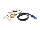 Описание и цена на KVM Aten USB KVM Cable with 3 in 1 SPHD and Audio 5m, 2L-5305U