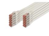 Описание и цена на лан кабел Digitus CAT 6 S/FTP patch cord 3.0 m, 10 units, white