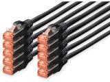Описание и цена на лан кабел Digitus CAT 6 S/FTP patch cord 1m, 10 units, black