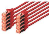 Описание и цена на лан кабел Digitus CAT 6 S/FTP patch cord 1m, 10 units, red