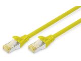 Digitus CAT 6A S/FTP patch cord 0.5m, yellow лан кабел кабели и букси RJ-45 Цена и описание.