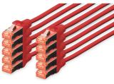 Описание и цена на лан кабел Digitus CAT 6 S/FTP patch cord 2m, 10 units, red