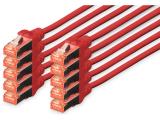 Описание и цена на лан кабел Digitus CAT 6 S/FTP patch cord 3m, 10 units, red