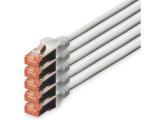 Описание и цена на лан кабел Digitus CAT 6 S/FTP patch cords 15m, 5 units, grey