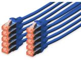 Описание и цена на лан кабел Digitus CAT 6 S/FTP patch cords 0.25m, 10 units, blue