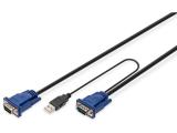 Описание и цена на KVM Digitus KVM cable USB for KVM consoles 1.8m DS-19231