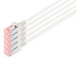 Описание и цена на лан кабел Digitus CAT 6 U/FTP Slim patch cords 10m, 5 pieces, grey