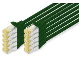 кабели и букси Digitus CAT 6A S/FTP patch cords 1m, 10 pieces, green Digitus CAT 6A S/FTP patch cords 1m, 10 pieces, green - кабели и букси