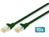 Digitus CAT 6A S/FTP patch cords 1m, 10 pieces, green снимка №2