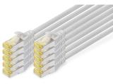 Описание и цена на лан кабел Digitus CAT 6A S/FTP patch cords 2m, 10 pieces, grey