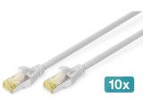 Digitus CAT 6A S/FTP patch cords 2m, 10 pieces, grey снимка №2