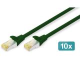 Digitus CAT 6A S/FTP patch cords 0.5m, 10 pieces, green снимка №2