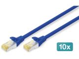 Digitus CAT 6A S/FTP patch cords 2m, 10 pieces, blue снимка №2