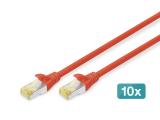 Digitus CAT 6A S/FTP patch cords 2m, 10 pieces, red снимка №2 Digitus CAT 6A S/FTP patch cords 2m, 10 pieces, red снимка №2