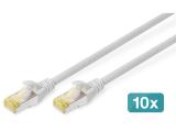 Digitus CAT 6A S/FTP patch cord 0.25m, 10 pieces, grey снимка №2