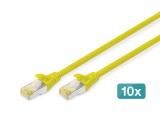 Digitus CAT 6A S/FTP patch cords 1m, 10 pieces, yellow снимка №2