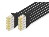 Описание и цена на лан кабел Digitus CAT 6A S/FTP patch cords 0.5m, 10 pieces, black