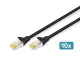 Digitus CAT 6A S/FTP patch cords 0.5m, 10 pieces, black снимка №2