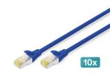 Digitus CAT 6A S/FTP patch cords 0.25m, 10 pieces, blue снимка №2