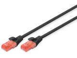 Описание и цена на лан кабел Digitus CAT 6 U/UTP patch cord 0.5m - Black