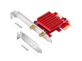 Cudy Мрежова карта WE3000S, PCIe, 3-бандов, 2.4/5~/6 GHz, 574 - 2400 Mbps снимка №2
