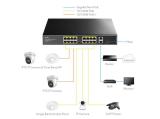 Cudy FS1018PS1, 16-Port PoE+ Switch, 10/100M, 2 x Gigabit порта, 1 x SFP Slot снимка №3