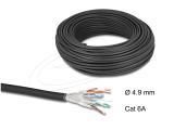 Описание и цена на лан кабел DeLock Network Cable Roll Cat.6A U/FTP 500 MHz Slim flexible halogen-free 50 m black