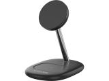 Canyon wireless charger WCS-205 15W Qi2 2in1 Black CNS-WCS205B снимка №3