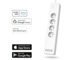 Hama 176628 Смарт разклонител Wi-Fi  4 гнезда 4xUSB 1.7 m бял снимка №3
