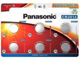 Описание и цена на Батерии и зарядни PANASONIC  Бутонна батерия литиева CR2016 6 бр. 